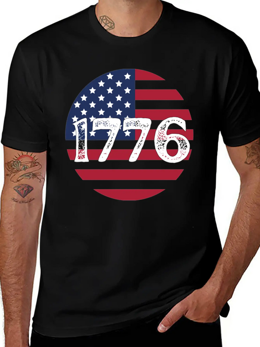1776 - In US Flag Relaxed Everyday Tee – Lightweight And Durable Cotton