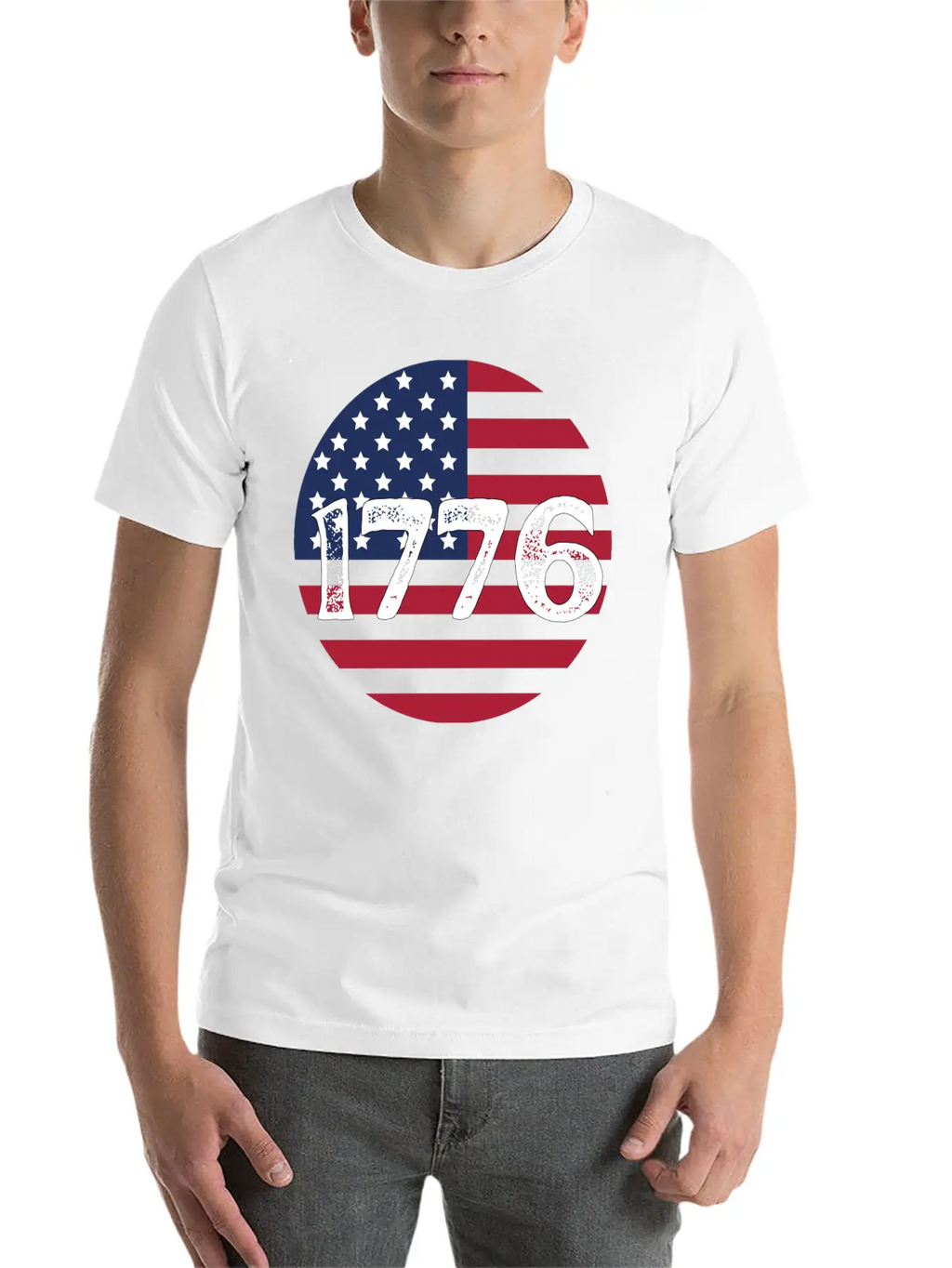 1776 - In US Flag Relaxed Everyday Tee – Lightweight And Durable Cotton