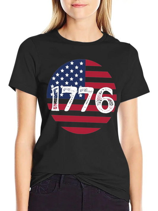 1776 - In US Flag Relaxed Everyday Tee – Lightweight And Durable Cotton