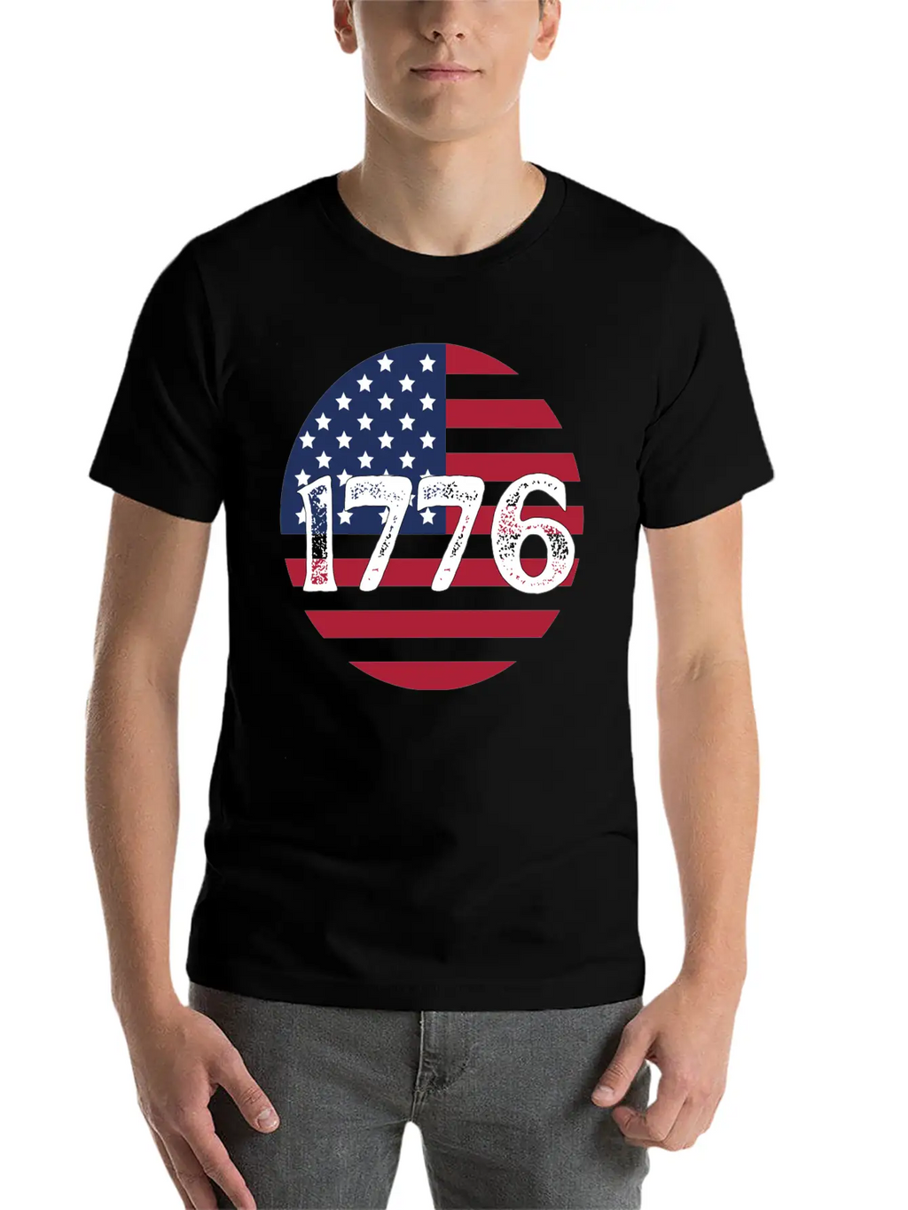 1776 - In US Flag Relaxed Everyday Tee – Lightweight And Durable Cotton