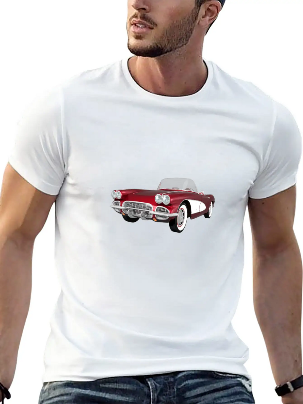1961 Corvette C1 Simple Everyday Graphic Tee – Lightweight Summer Wear