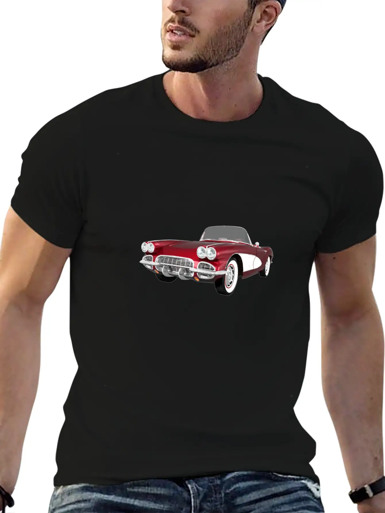 1961 Corvette C1 Simple Everyday Graphic Tee – Lightweight Summer Wear