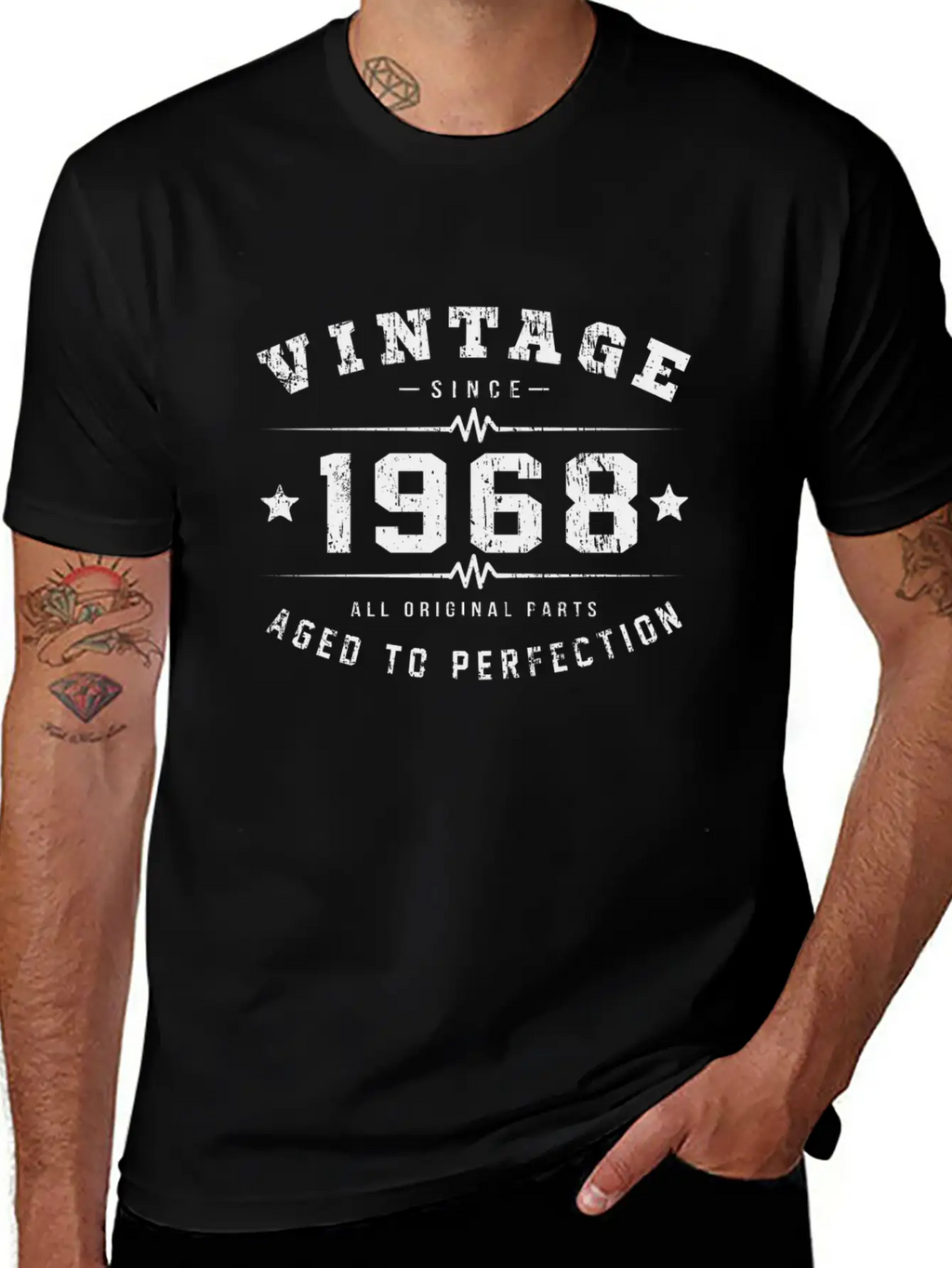 1968 Aged To Perfection Relaxed Everyday Tee – Lightweight And Durable Cotton