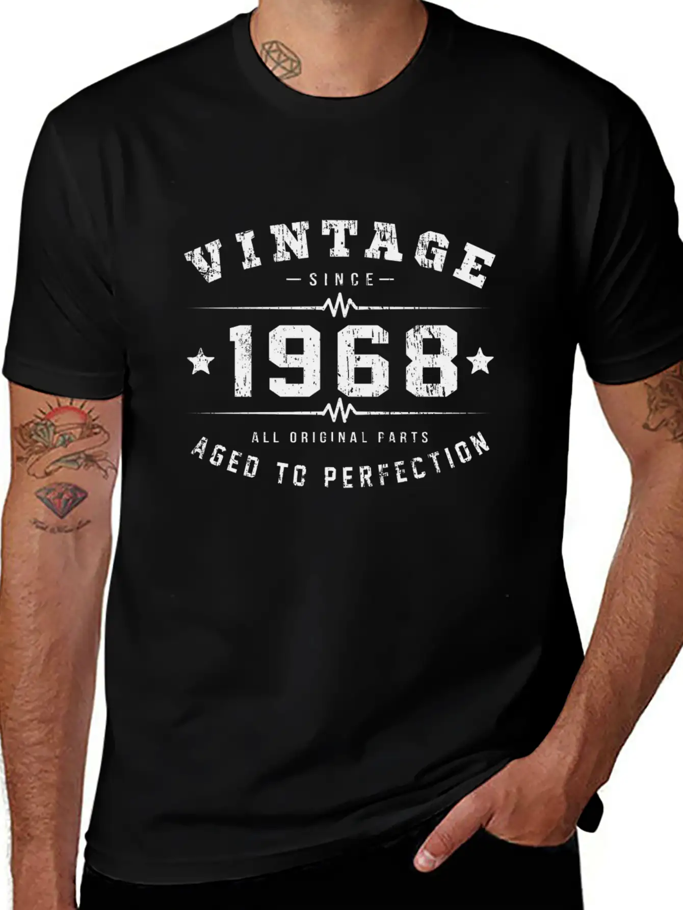 1968 Aged To Perfection Relaxed Everyday Tee – Lightweight And Durable Cotton