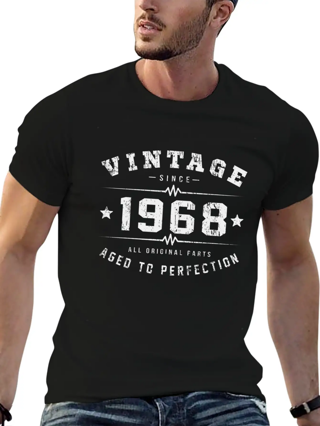 1968 Aged To Perfection Relaxed Everyday Tee – Lightweight And Durable Cotton