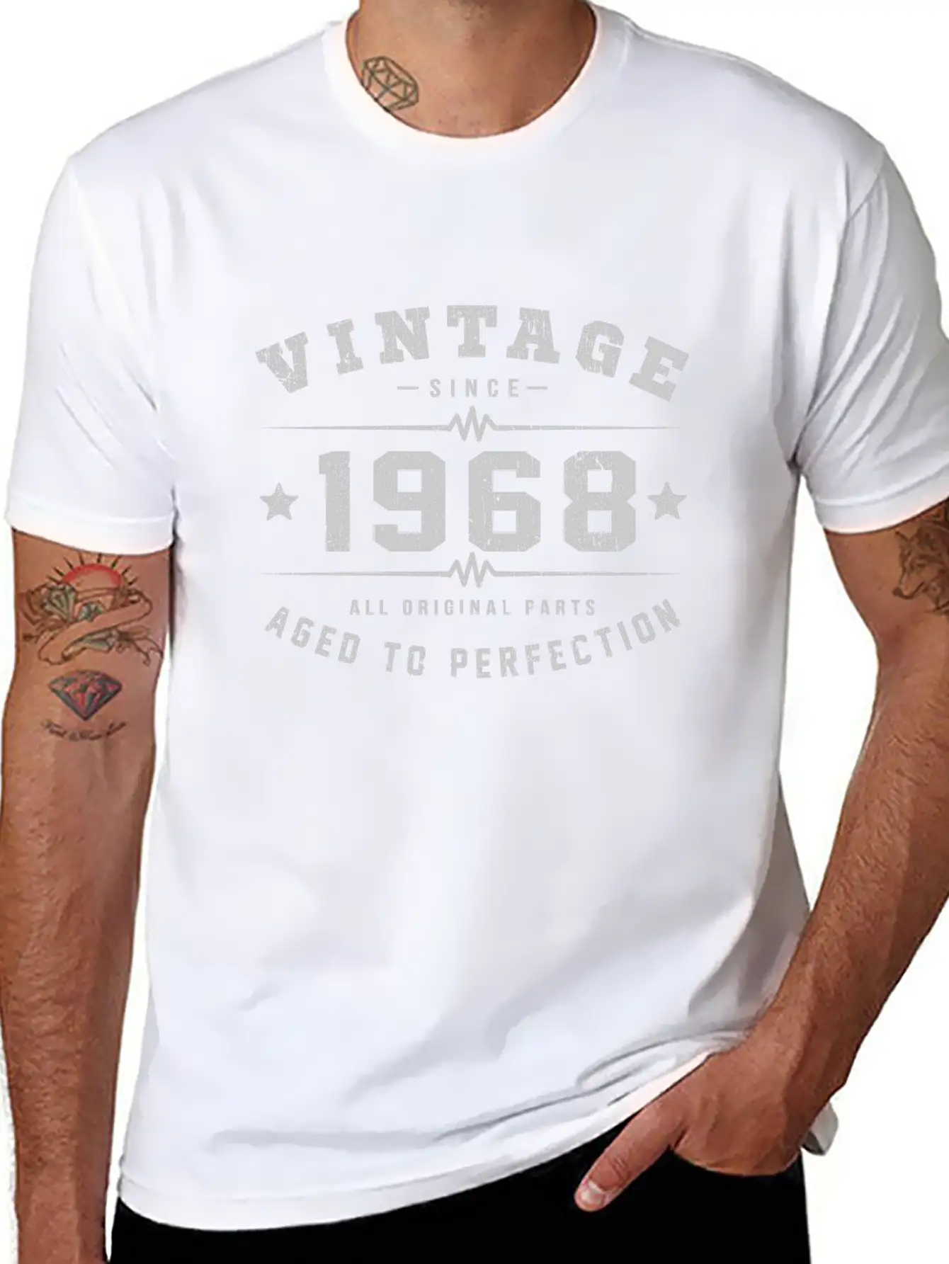 1968 Aged To Perfection Relaxed Everyday Tee – Lightweight And Durable Cotton