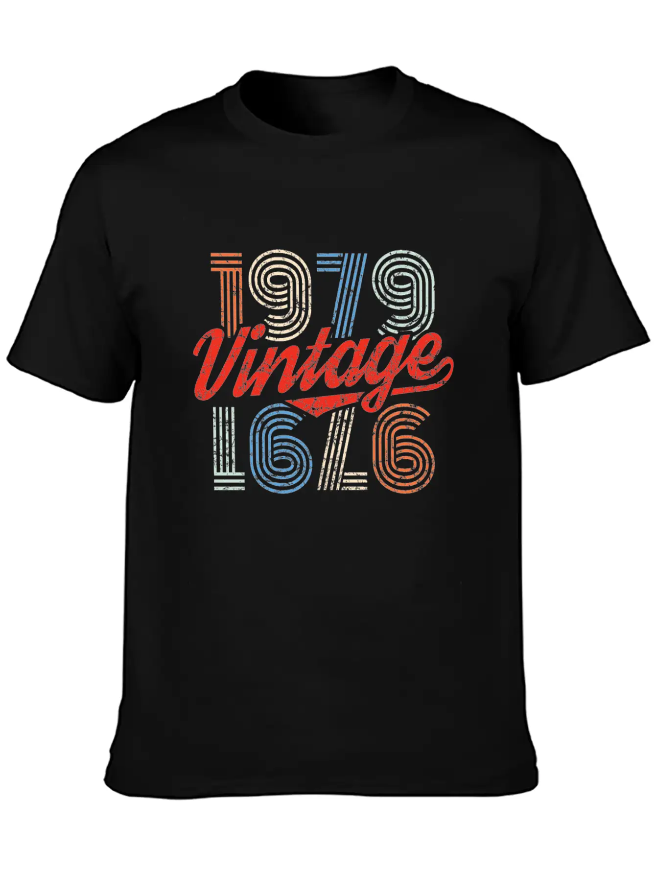 1979 Vintage Born In Retro Age Birthday Gift Idea Relaxed Everyday Tee – Lightweight And Durable Cotton