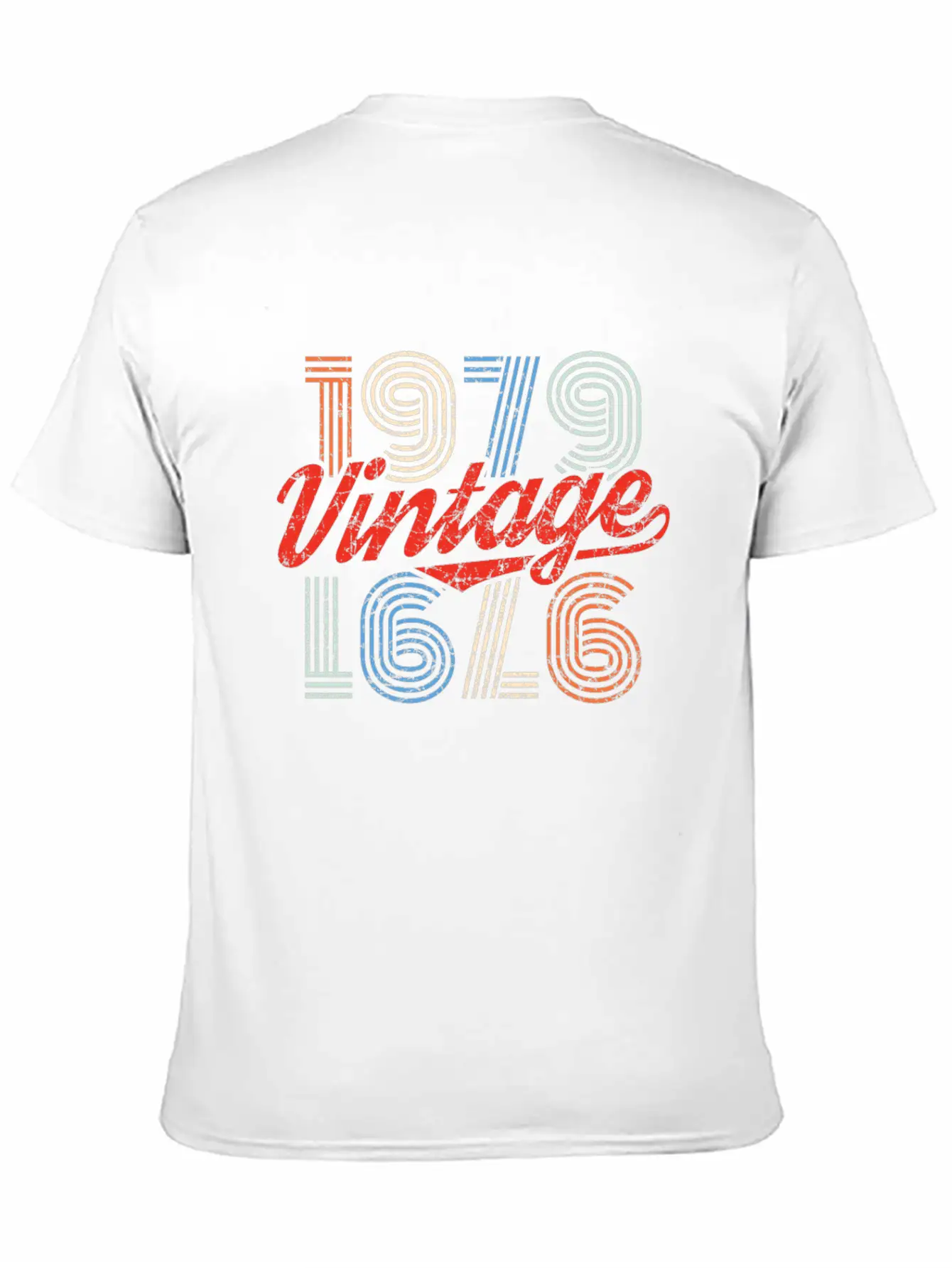 1979 Vintage Born In Retro Age Birthday Gift Idea Relaxed Everyday Tee – Lightweight And Durable Cotton