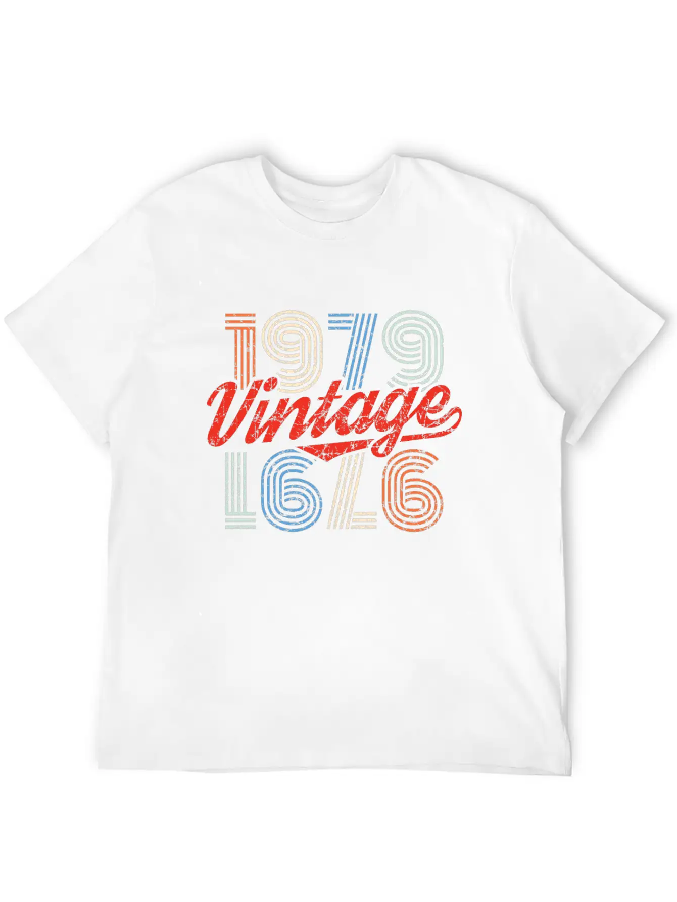 1979 Vintage Born In Retro Age Birthday Gift Idea Relaxed Everyday Tee – Lightweight And Durable Cotton