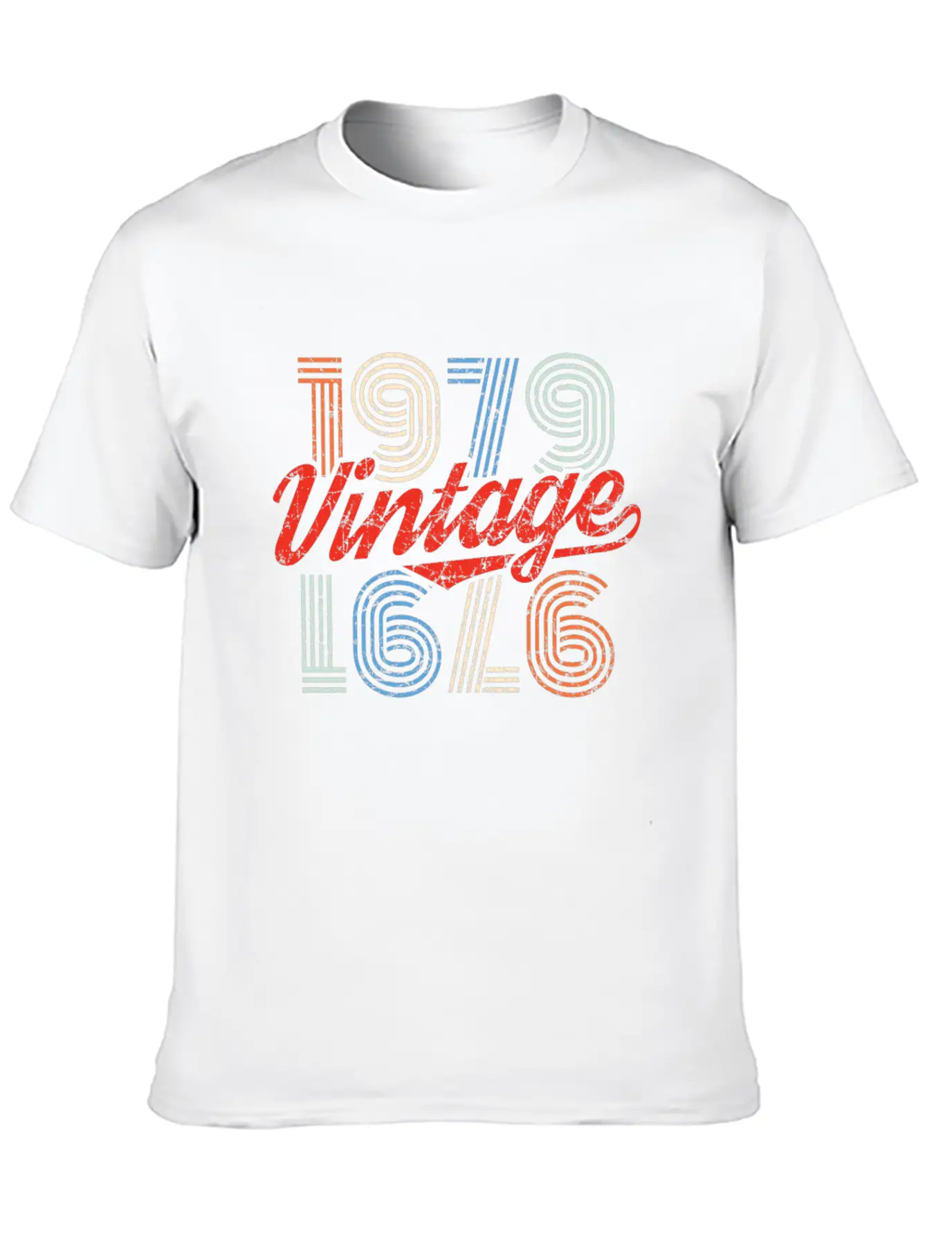 1979 Vintage Born In Retro Age Birthday Gift Idea Relaxed Everyday Tee – Lightweight And Durable Cotton