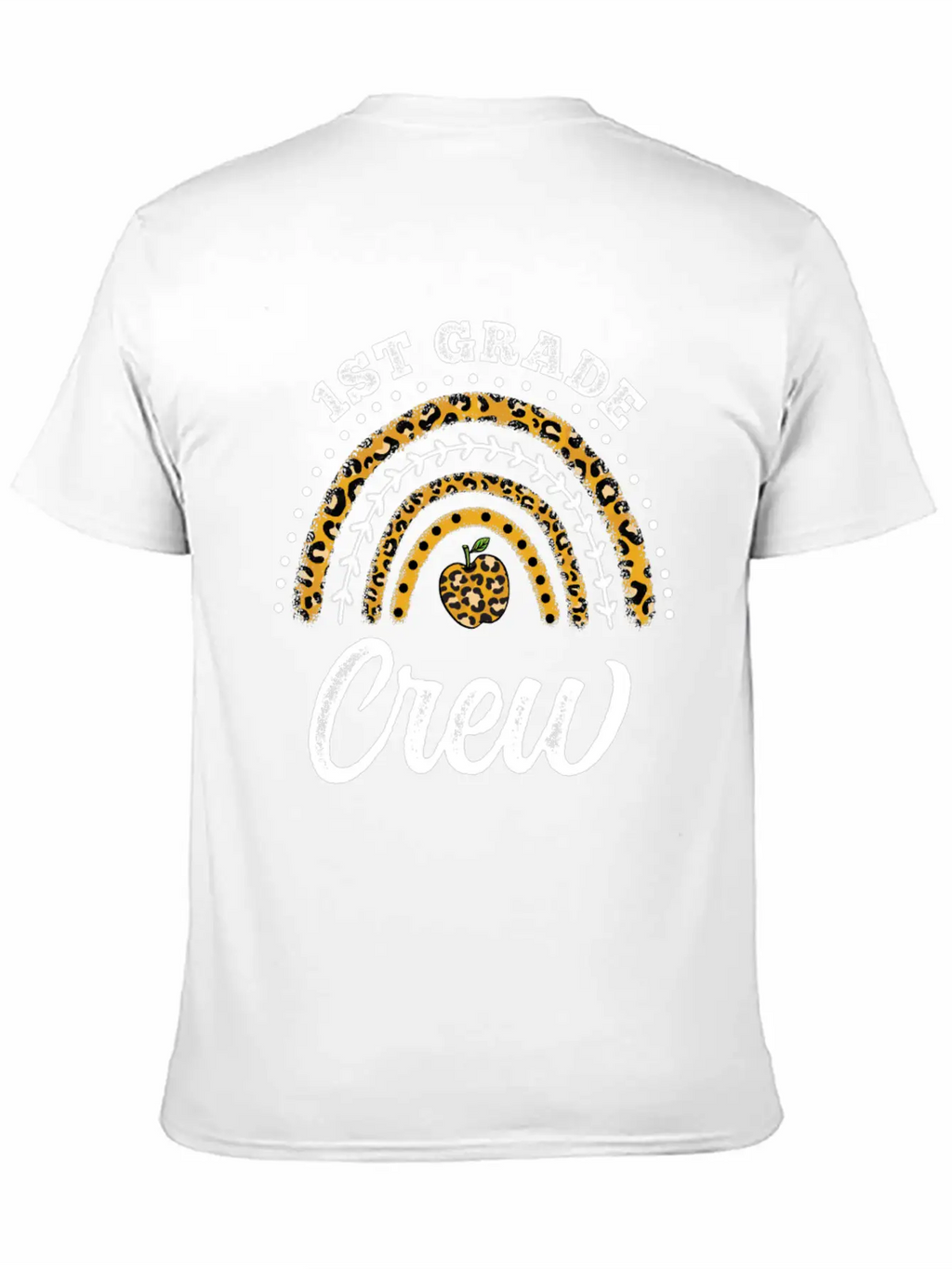 1st Grade Crew Leopard Rainbow Back To School Classic Fit Graphic Tee For Daily Comfort – Unisex Cotton Shirt