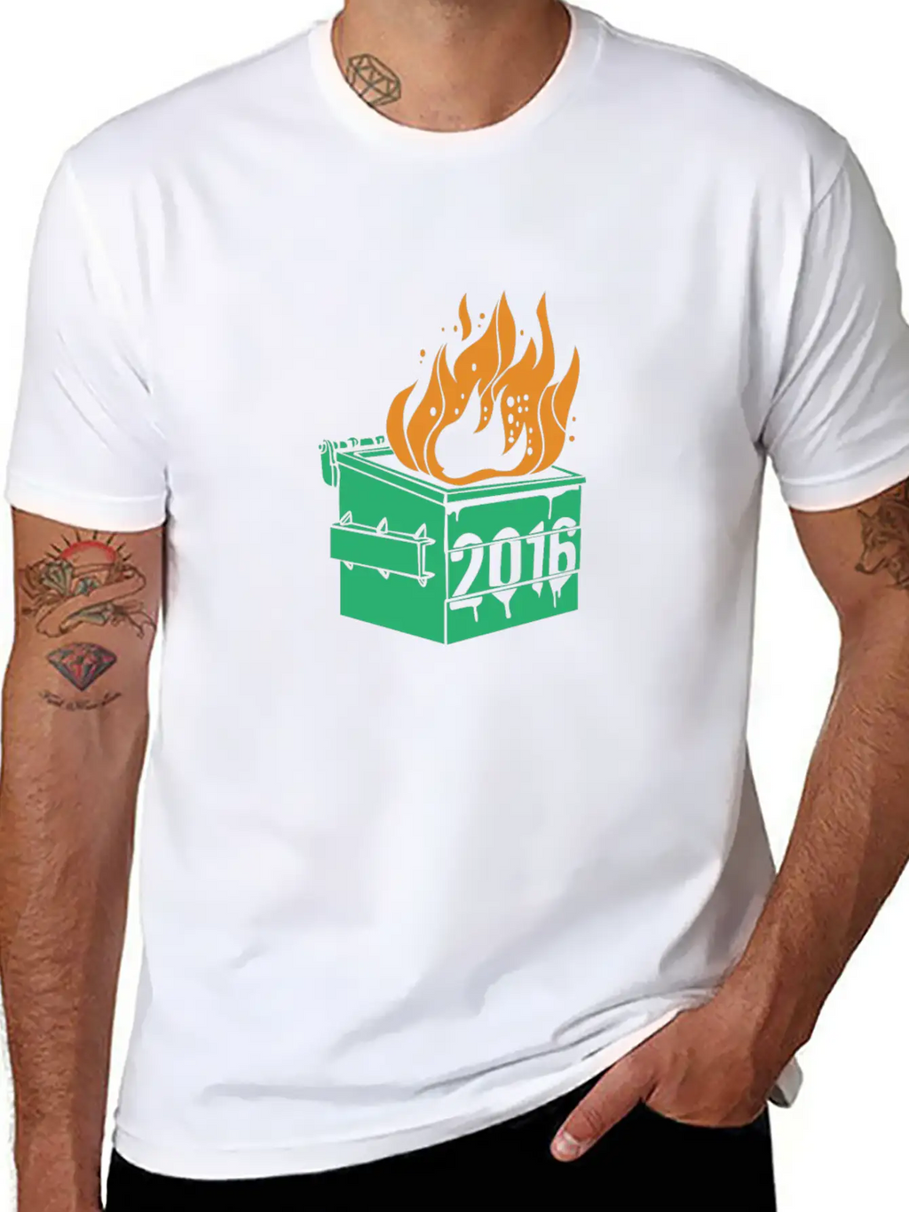 2016 Dumpster Fire Modern Fit Casual T-Shirt – Clean And Versatile Design
