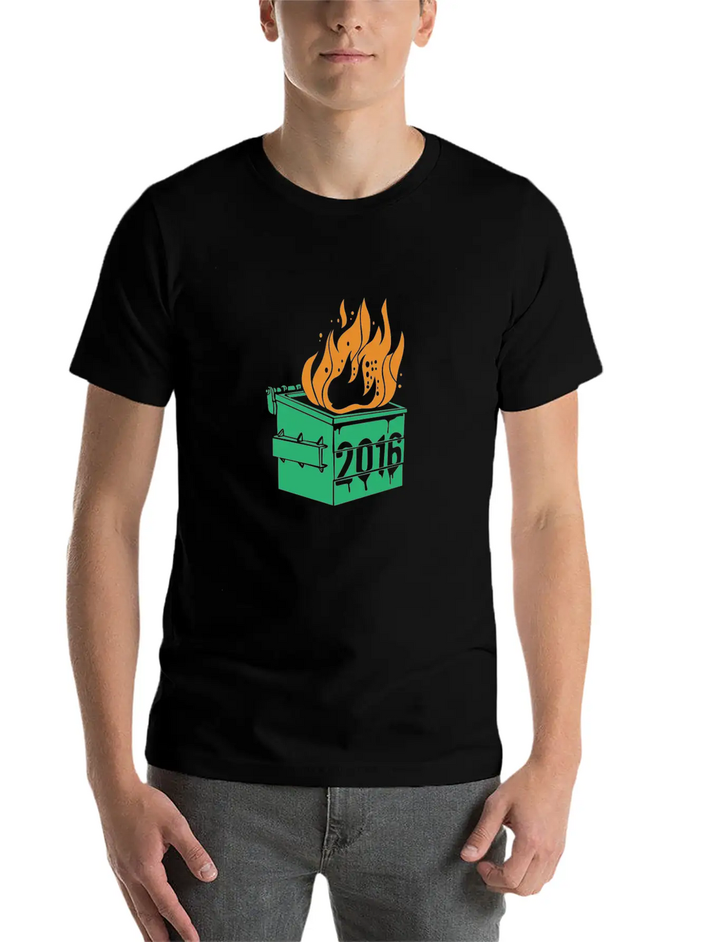 2016 Dumpster Fire Modern Fit Casual T-Shirt – Clean And Versatile Design