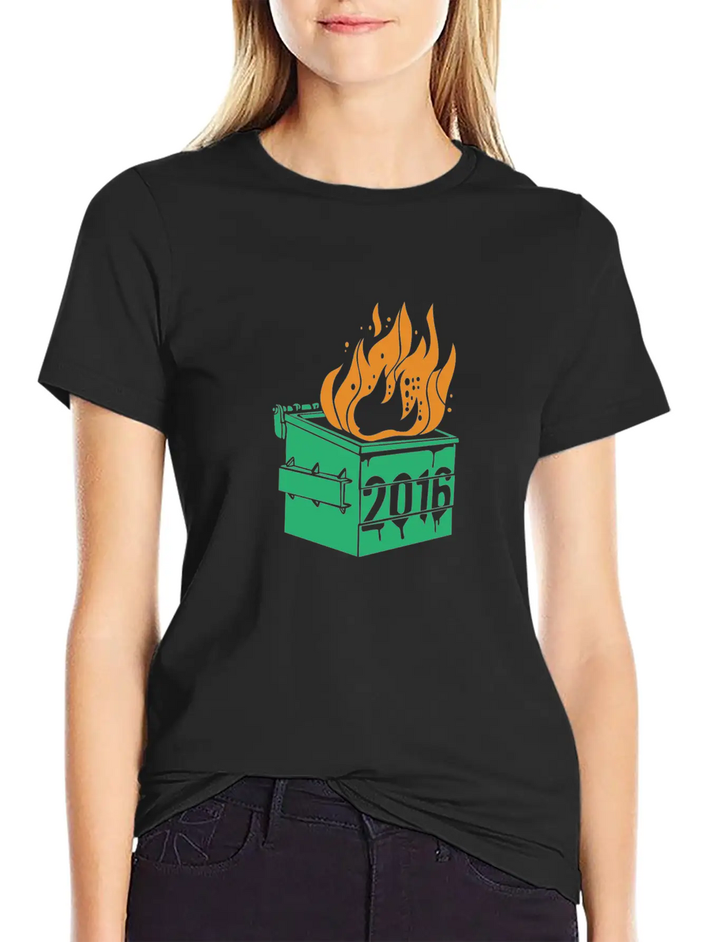 2016 Dumpster Fire Modern Fit Casual T-Shirt – Clean And Versatile Design