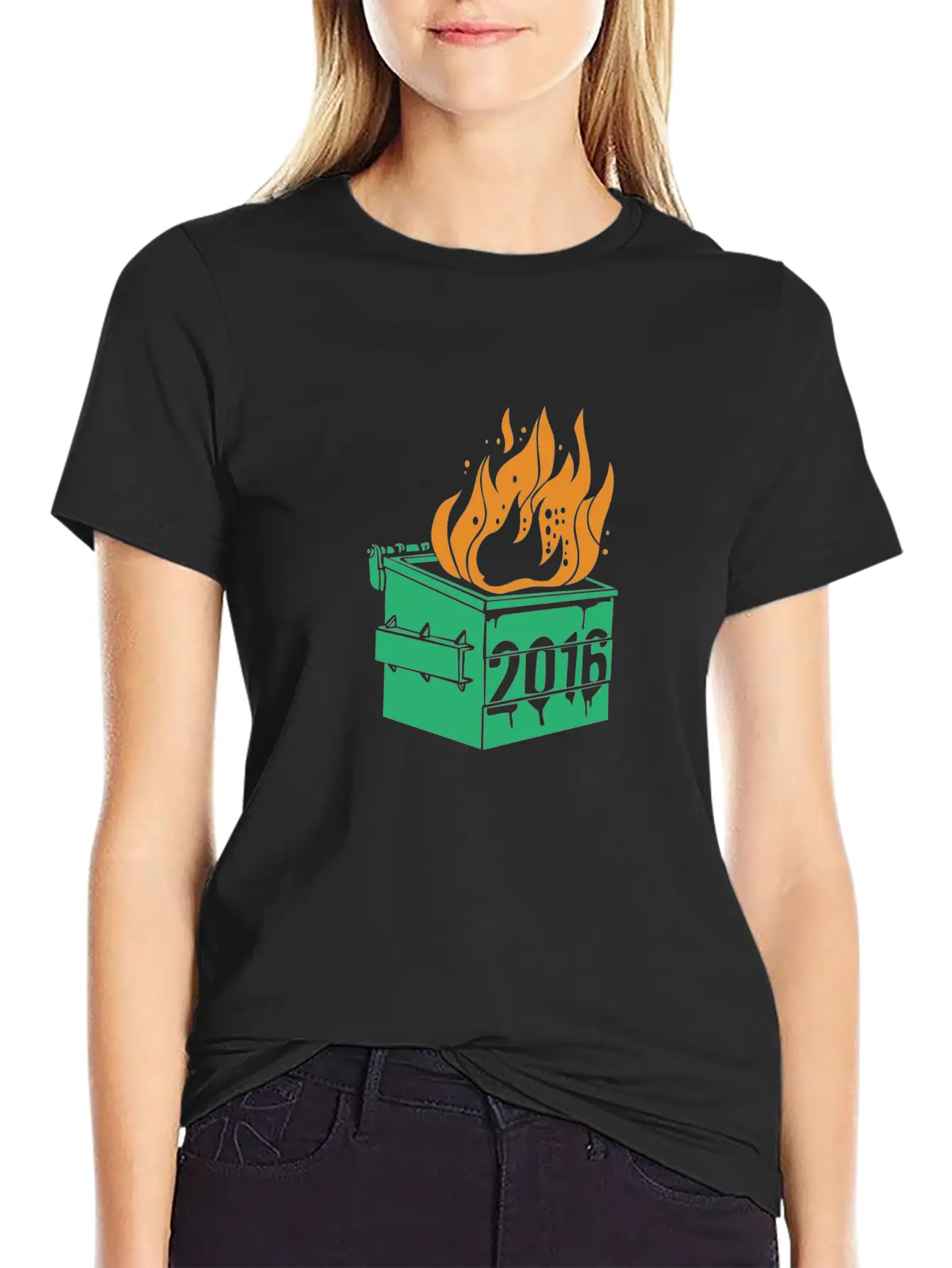 2016 Dumpster Fire Modern Fit Casual T-Shirt – Clean And Versatile Design