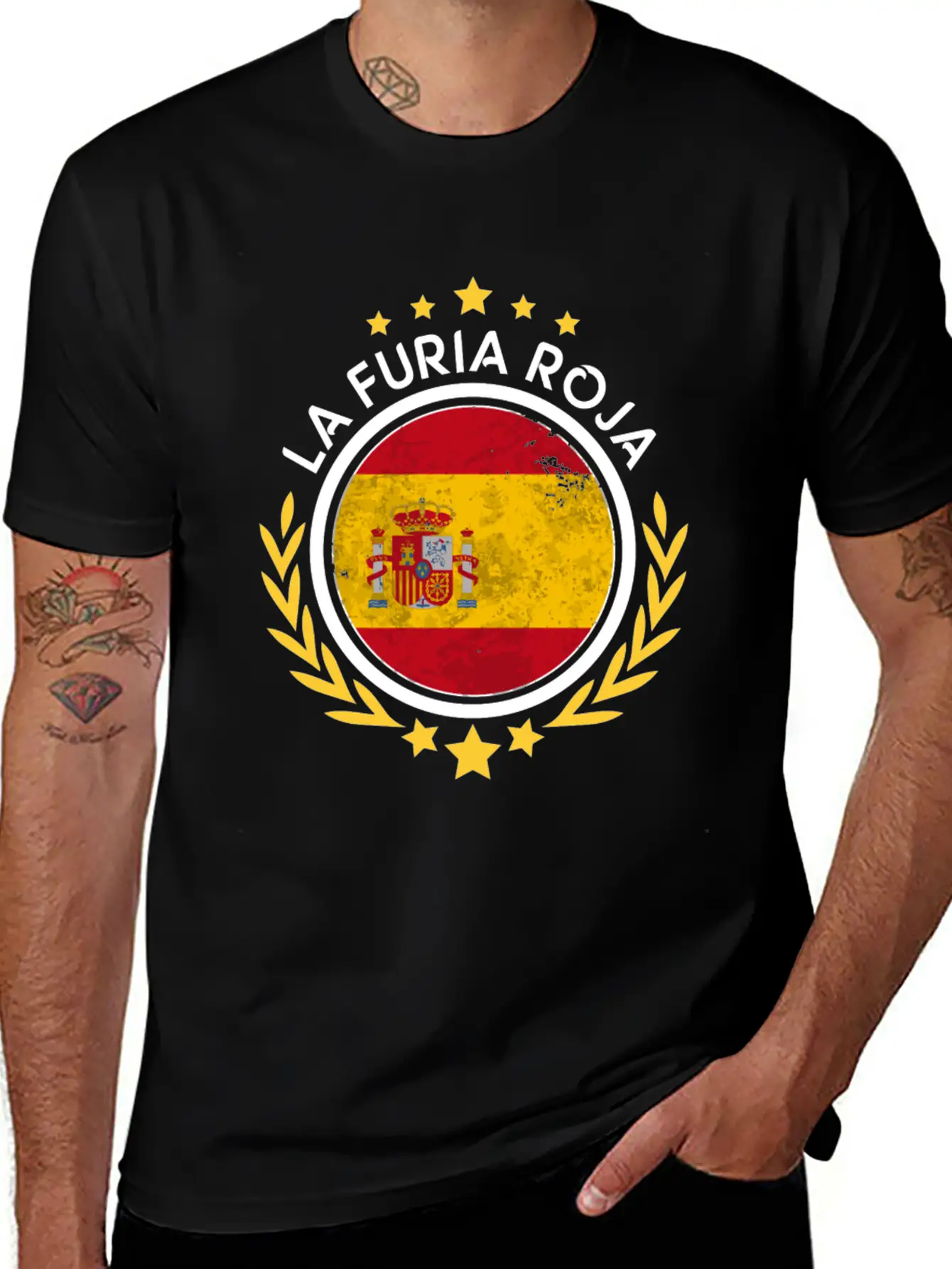 2018 Spain Fan World Soccer Championship Long Slee Soft Cotton Short Sleeve Tee – Unisex Wardrobe Staple