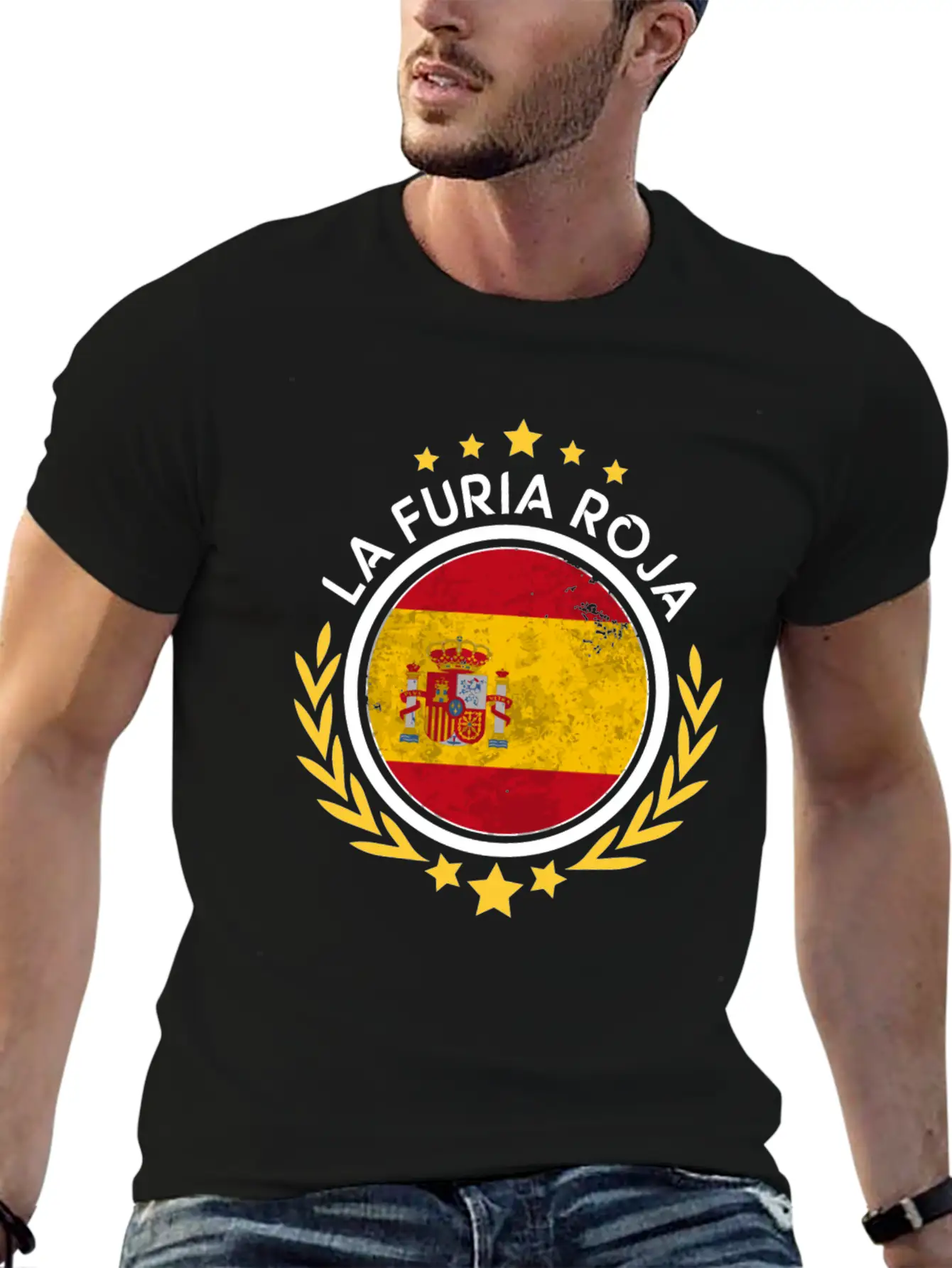 2018 Spain Fan World Soccer Championship Long Slee Soft Cotton Short Sleeve Tee – Unisex Wardrobe Staple