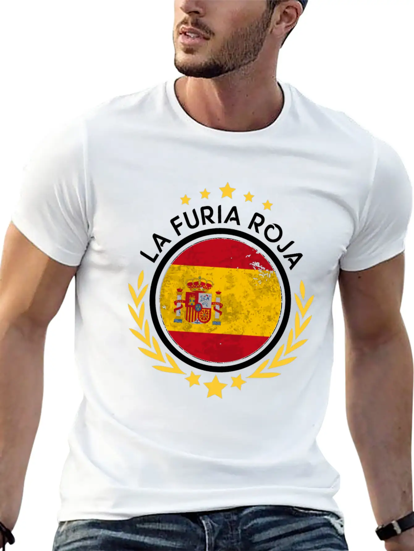 2018 Spain Fan World Soccer Championship Long Slee Soft Cotton Short Sleeve Tee – Unisex Wardrobe Staple