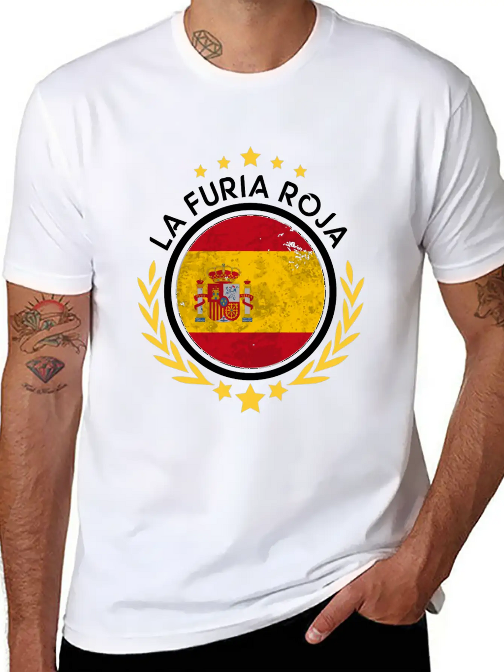 2018 Spain Fan World Soccer Championship Long Slee Soft Cotton Short Sleeve Tee – Unisex Wardrobe Staple