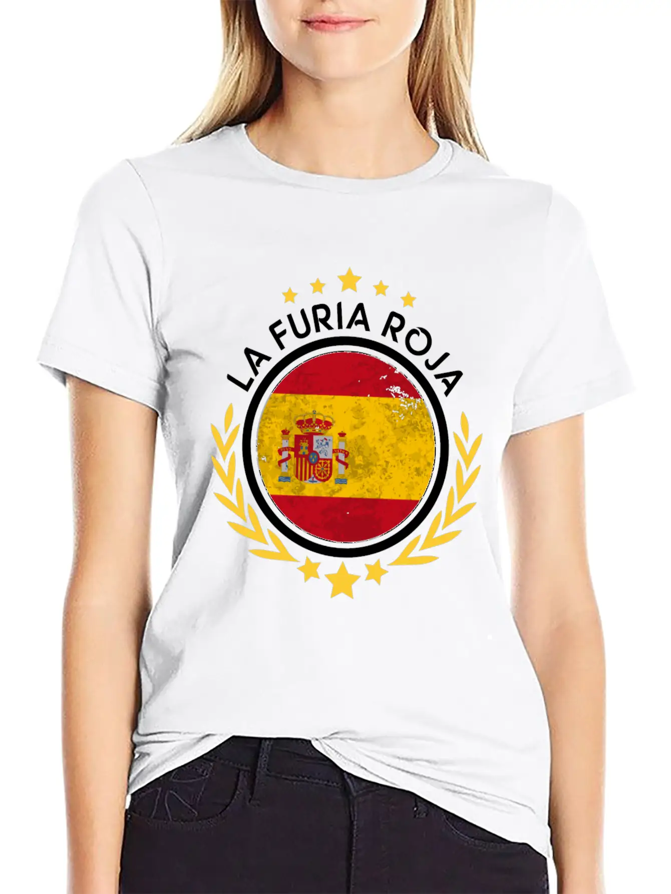 2018 Spain Fan World Soccer Championship Long Slee Soft Cotton Short Sleeve Tee – Unisex Wardrobe Staple