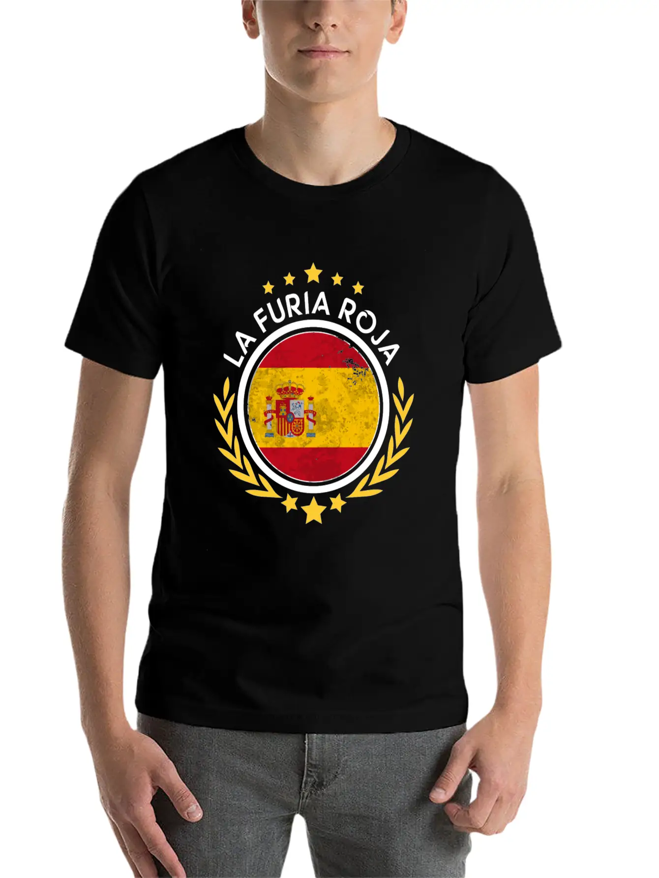 2018 Spain Fan World Soccer Championship Long Slee Soft Cotton Short Sleeve Tee – Unisex Wardrobe Staple