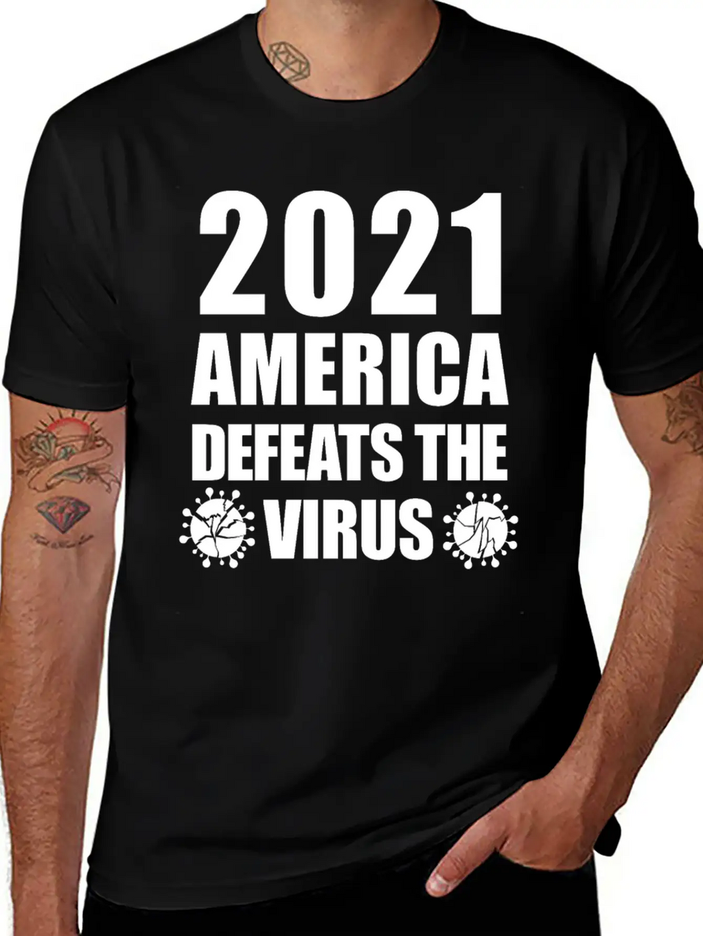2021 America Defeats The Virus Proud Essential Unisex Summer Tee – Soft Cotton Casual Fit