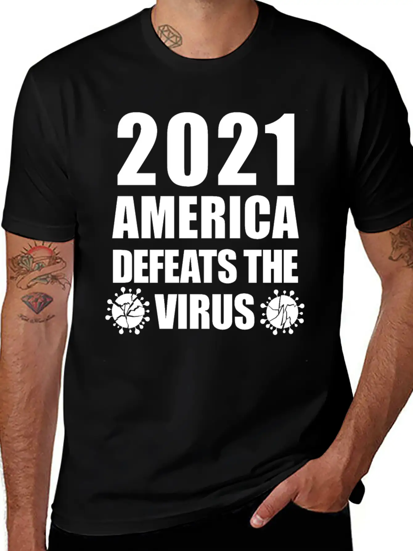 2021 America Defeats The Virus Proud Essential Unisex Summer Tee – Soft Cotton Casual Fit