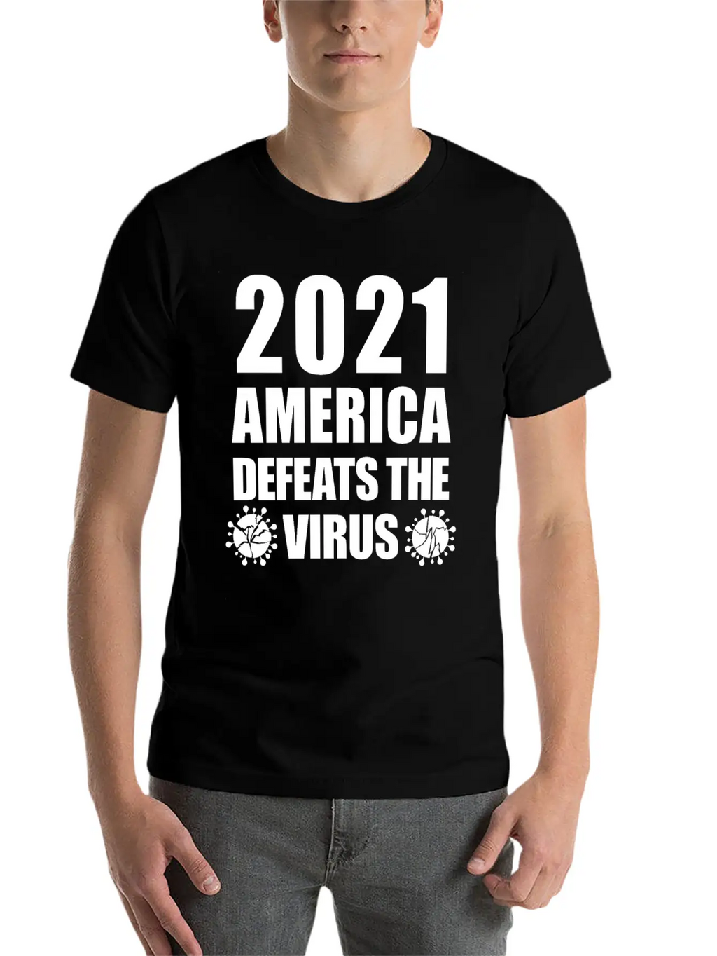 2021 America Defeats The Virus Proud Essential Unisex Summer Tee – Soft Cotton Casual Fit