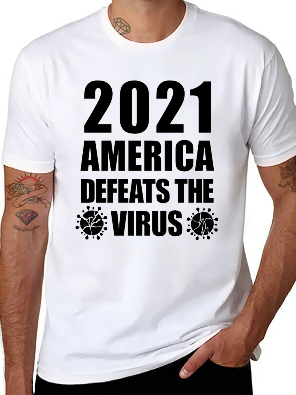 2021 America Defeats The Virus Proud Essential Unisex Summer Tee – Soft Cotton Casual Fit
