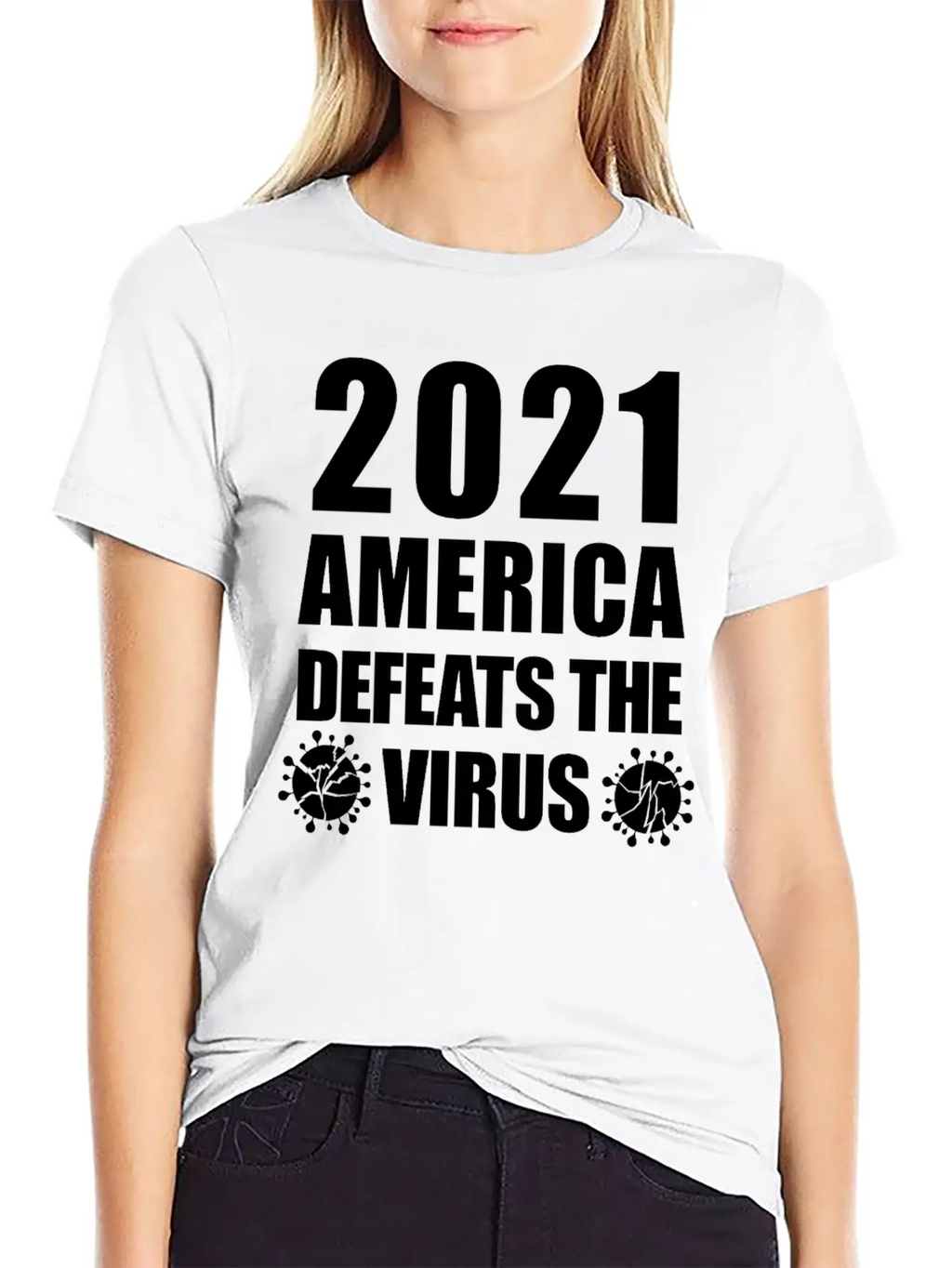 2021 America Defeats The Virus Proud Essential Unisex Summer Tee – Soft Cotton Casual Fit