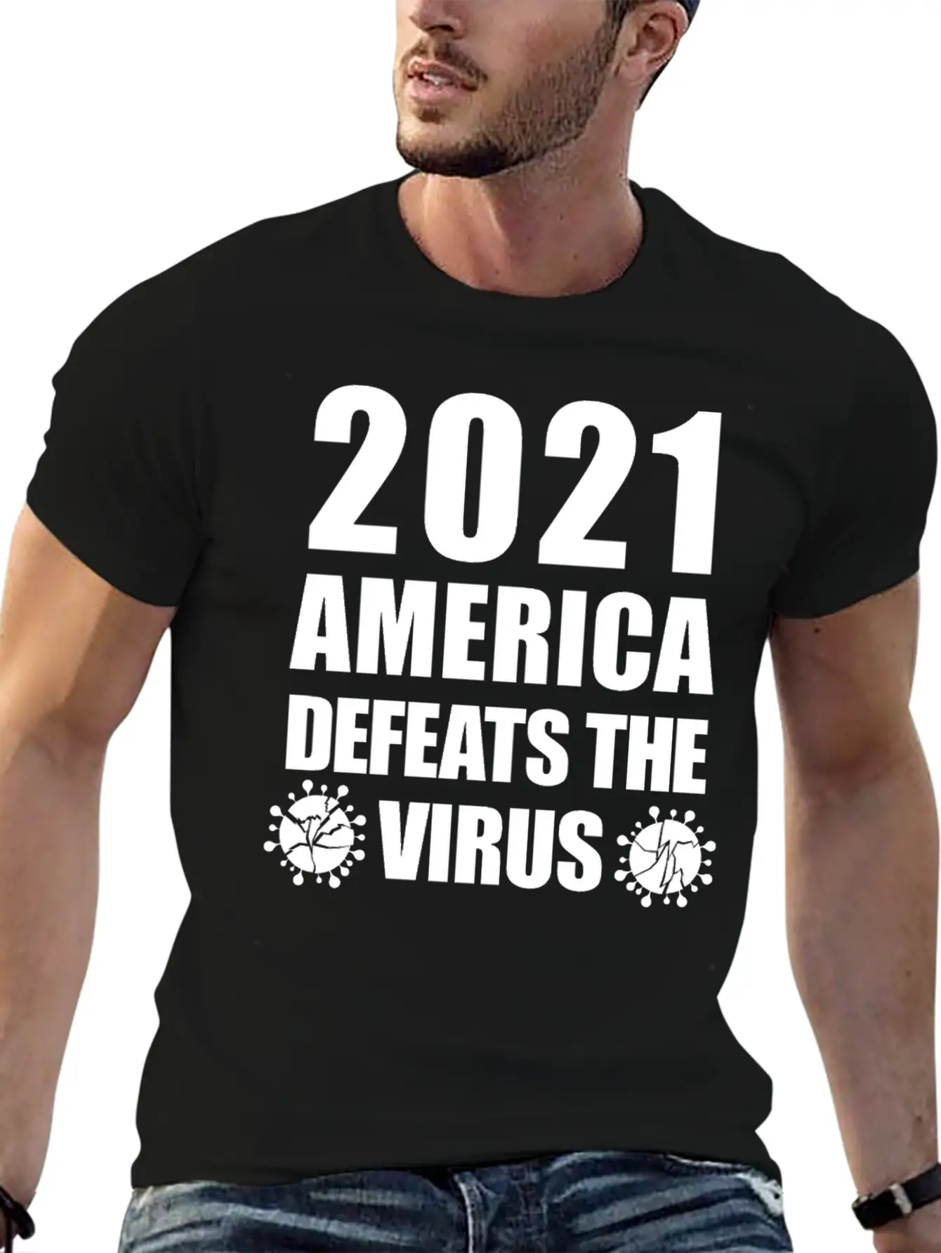 2021 America Defeats The Virus Proud Essential Unisex Summer Tee – Soft Cotton Casual Fit