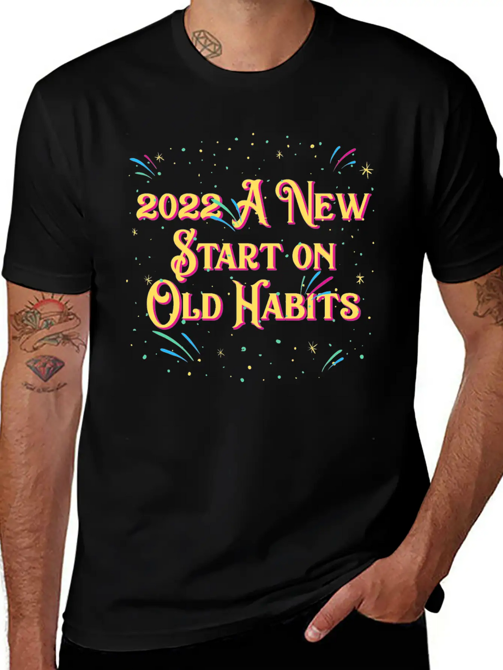 2022 A New Start On Old Habits Happy New Year Dad Timeless Short Sleeve Tee – Comfy And Minimalist Design