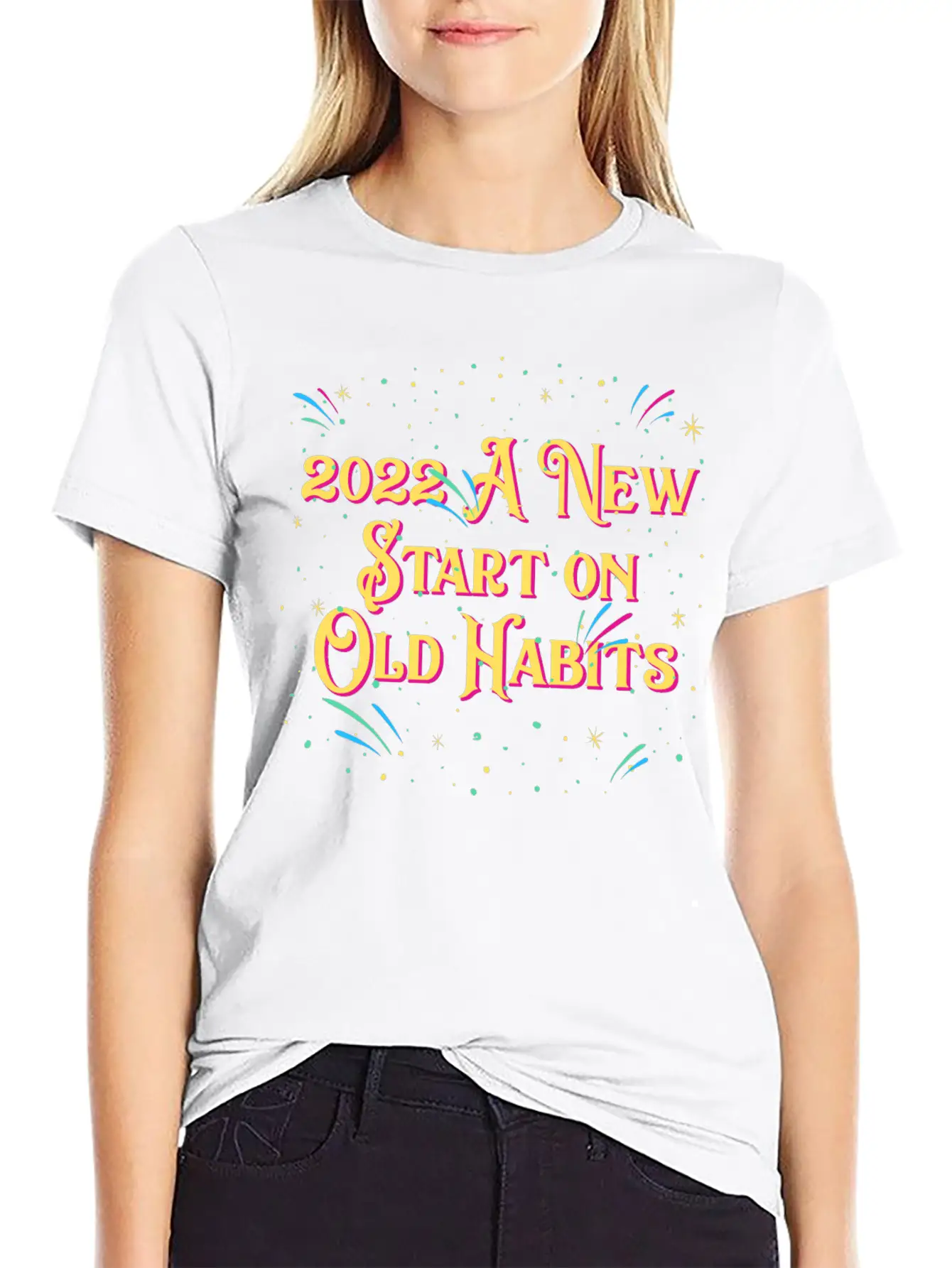 2022 A New Start On Old Habits Happy New Year Dad Timeless Short Sleeve Tee – Comfy And Minimalist Design