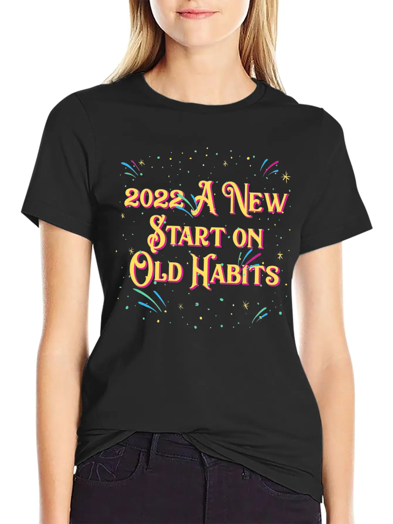 2022 A New Start On Old Habits Happy New Year Dad Timeless Short Sleeve Tee – Comfy And Minimalist Design