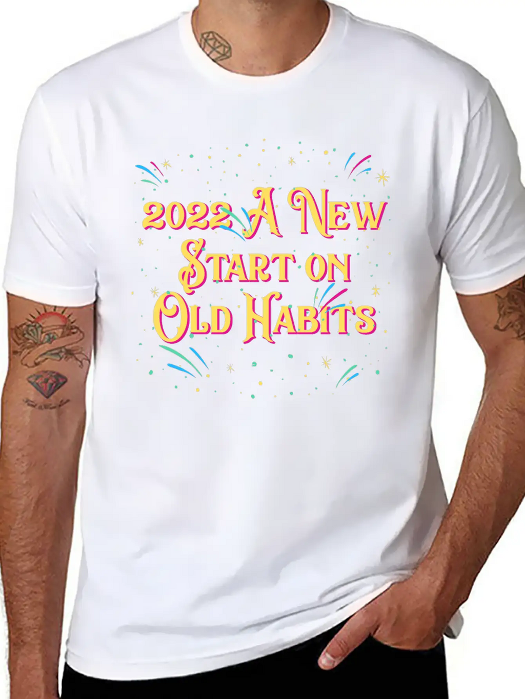 2022 A New Start On Old Habits Happy New Year Dad Timeless Short Sleeve Tee – Comfy And Minimalist Design