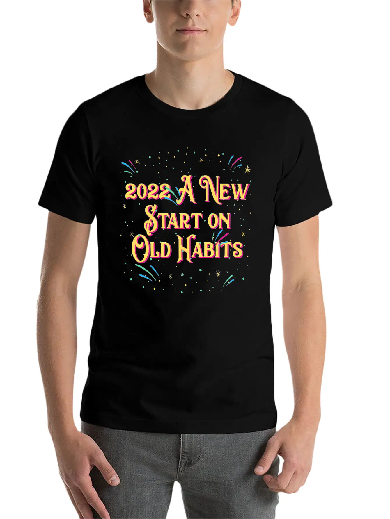 2022 A New Start On Old Habits Happy New Year Dad Timeless Short Sleeve Tee – Comfy And Minimalist Design