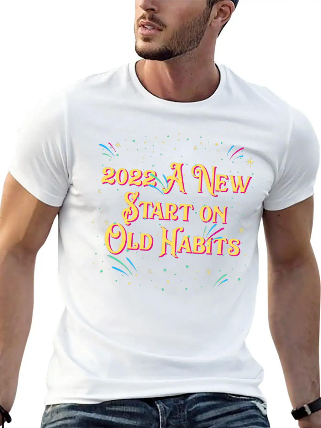 2022 A New Start On Old Habits Happy New Year Dad Timeless Short Sleeve Tee – Comfy And Minimalist Design