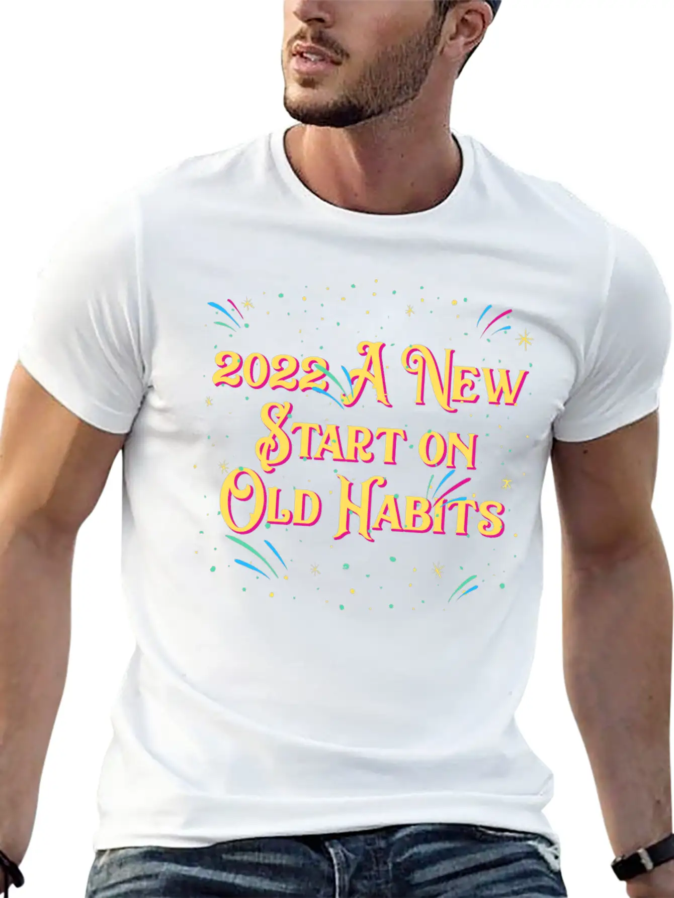 2022 A New Start On Old Habits Happy New Year Dad Timeless Short Sleeve Tee – Comfy And Minimalist Design