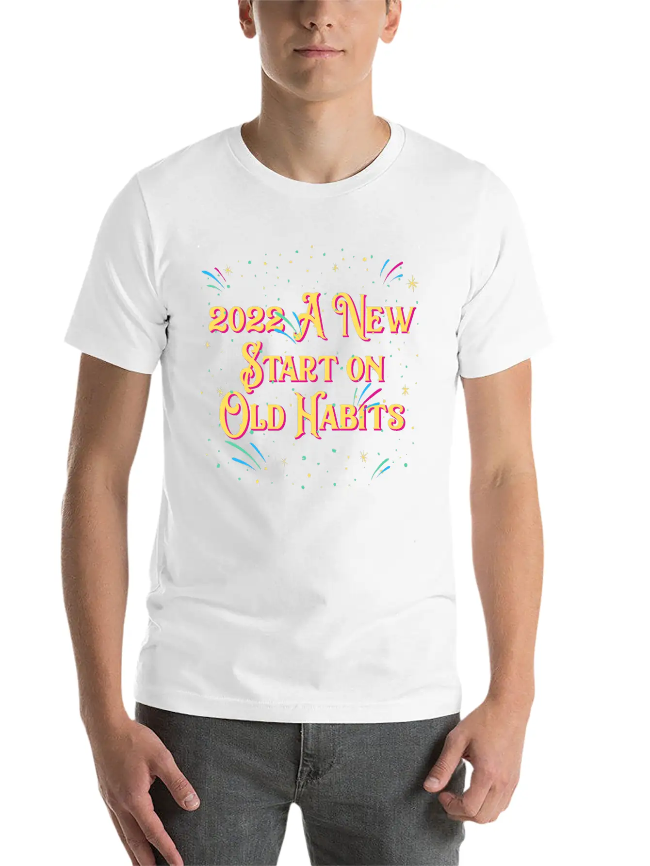 2022 A New Start On Old Habits Happy New Year Dad Timeless Short Sleeve Tee – Comfy And Minimalist Design