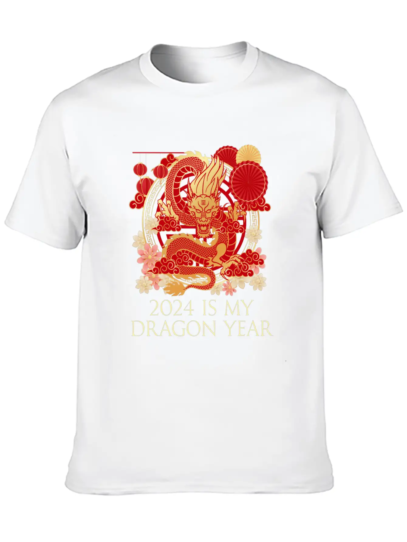 2024 Is My Dragon Year Chinese New Year Birthday Classic Crew Neck Graphic Tee – Everyday Minimal Look