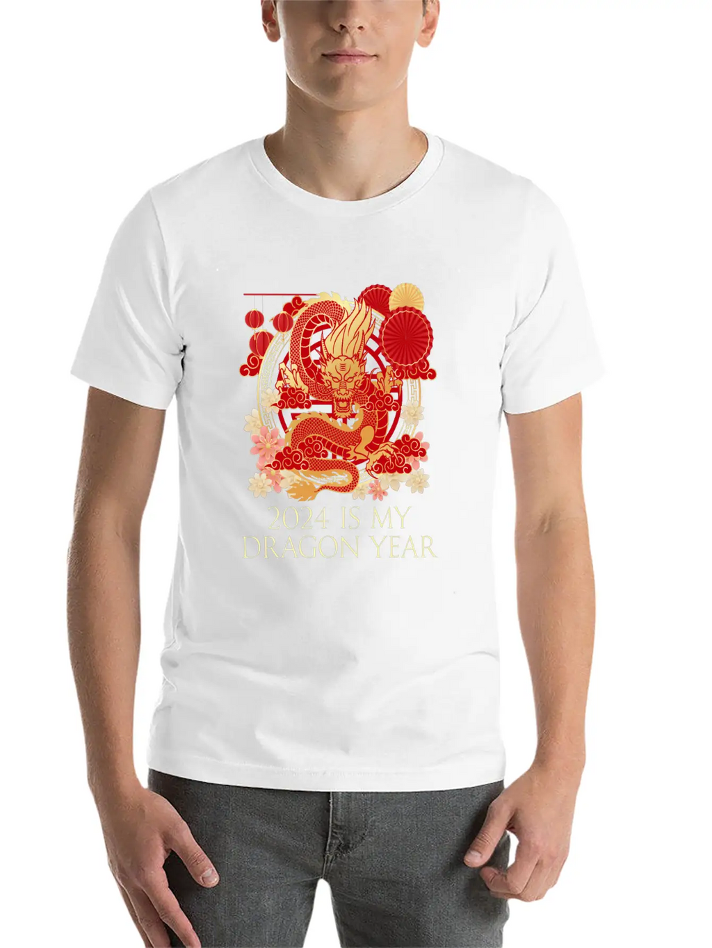 2024 Is My Dragon Year Chinese New Year Birthday Classic Crew Neck Graphic Tee – Everyday Minimal Look