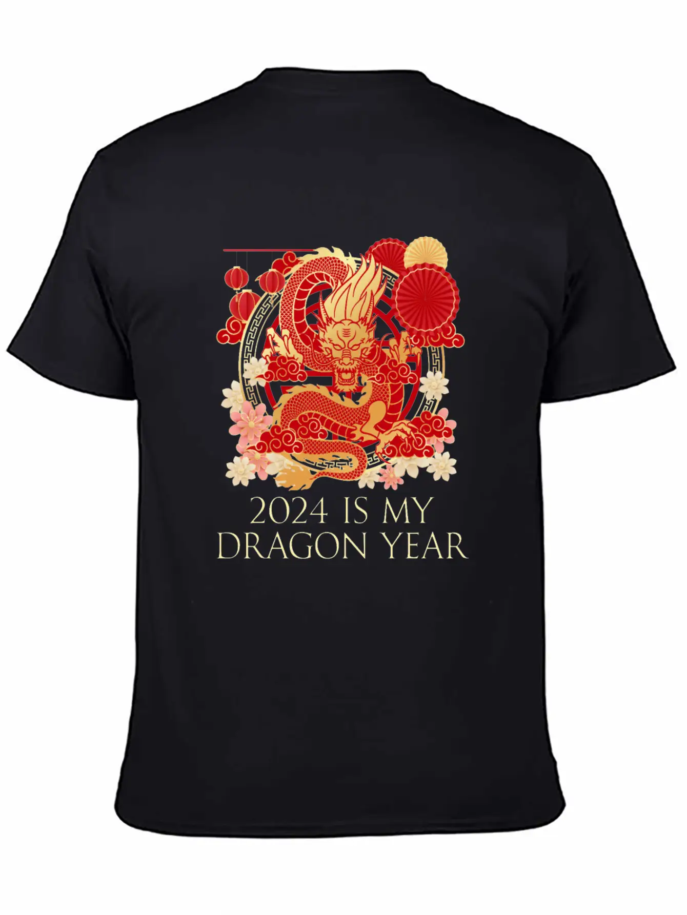 2024 Is My Dragon Year Chinese New Year Birthday Classic Crew Neck Graphic Tee – Everyday Minimal Look