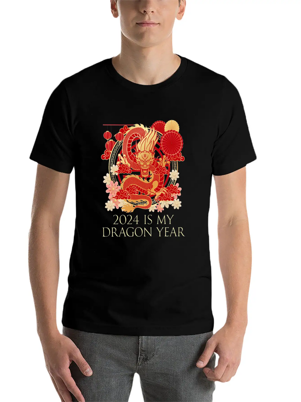 2024 Is My Dragon Year Chinese New Year Birthday Classic Crew Neck Graphic Tee – Everyday Minimal Look