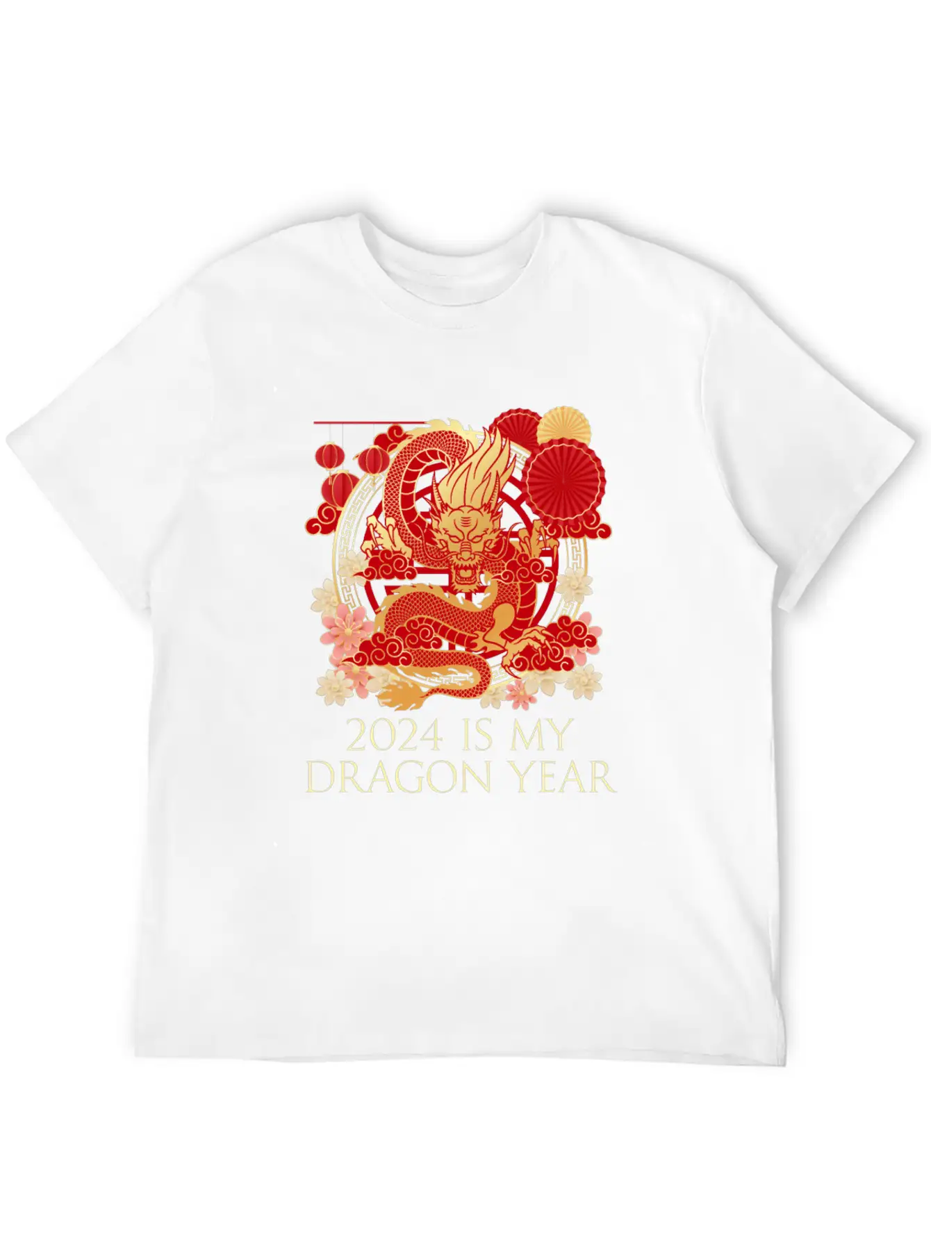 2024 Is My Dragon Year Chinese New Year Birthday Classic Crew Neck Graphic Tee – Everyday Minimal Look