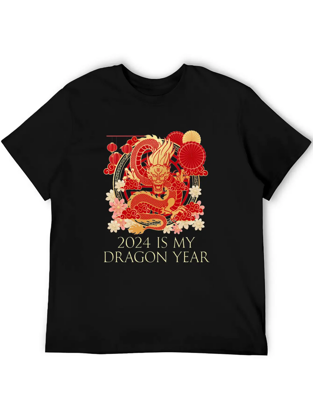 2024 Is My Dragon Year Chinese New Year Birthday Classic Crew Neck Graphic Tee – Everyday Minimal Look