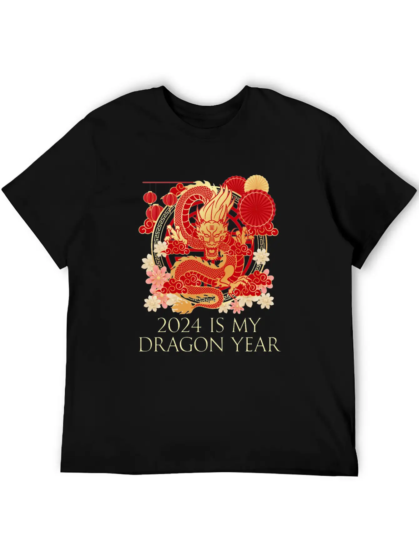2024 Is My Dragon Year Chinese New Year Birthday Classic Crew Neck Graphic Tee – Everyday Minimal Look