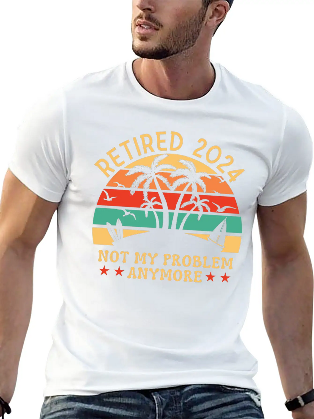 2024 Officially Retirement, Funny Retirement Simple Everyday Graphic Tee – Lightweight Summer Wear