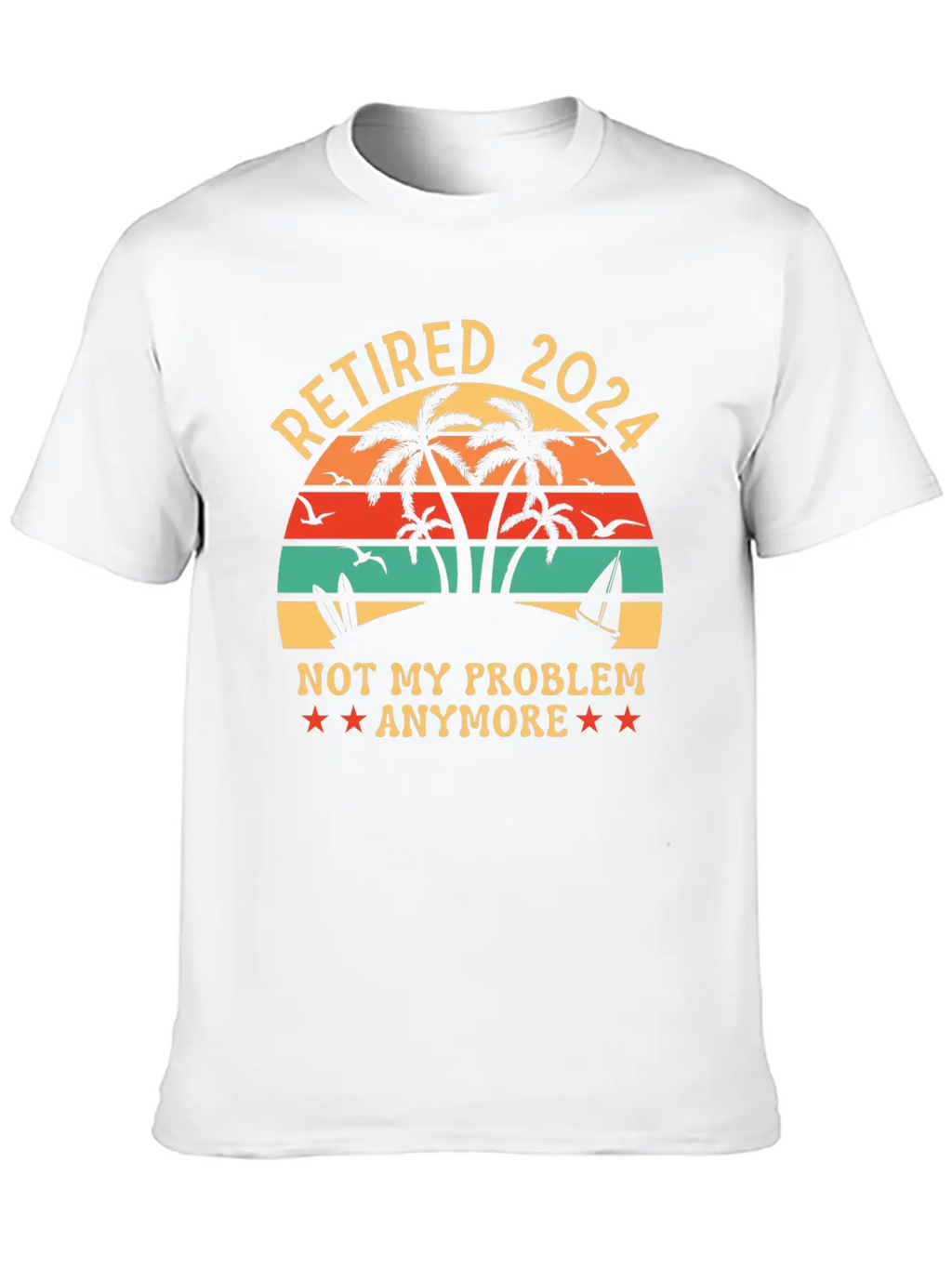 2024 Officially Retirement, Funny Retirement Simple Everyday Graphic Tee – Lightweight Summer Wear