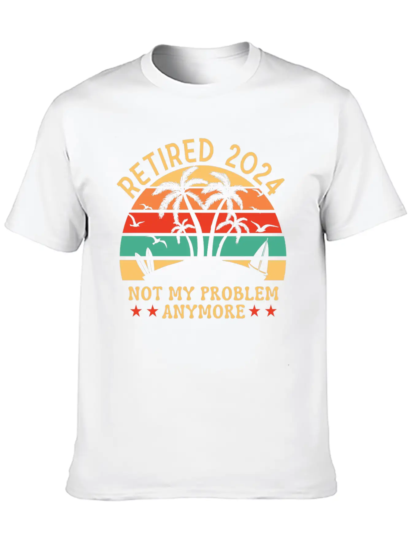 2024 Officially Retirement, Funny Retirement Simple Everyday Graphic Tee – Lightweight Summer Wear
