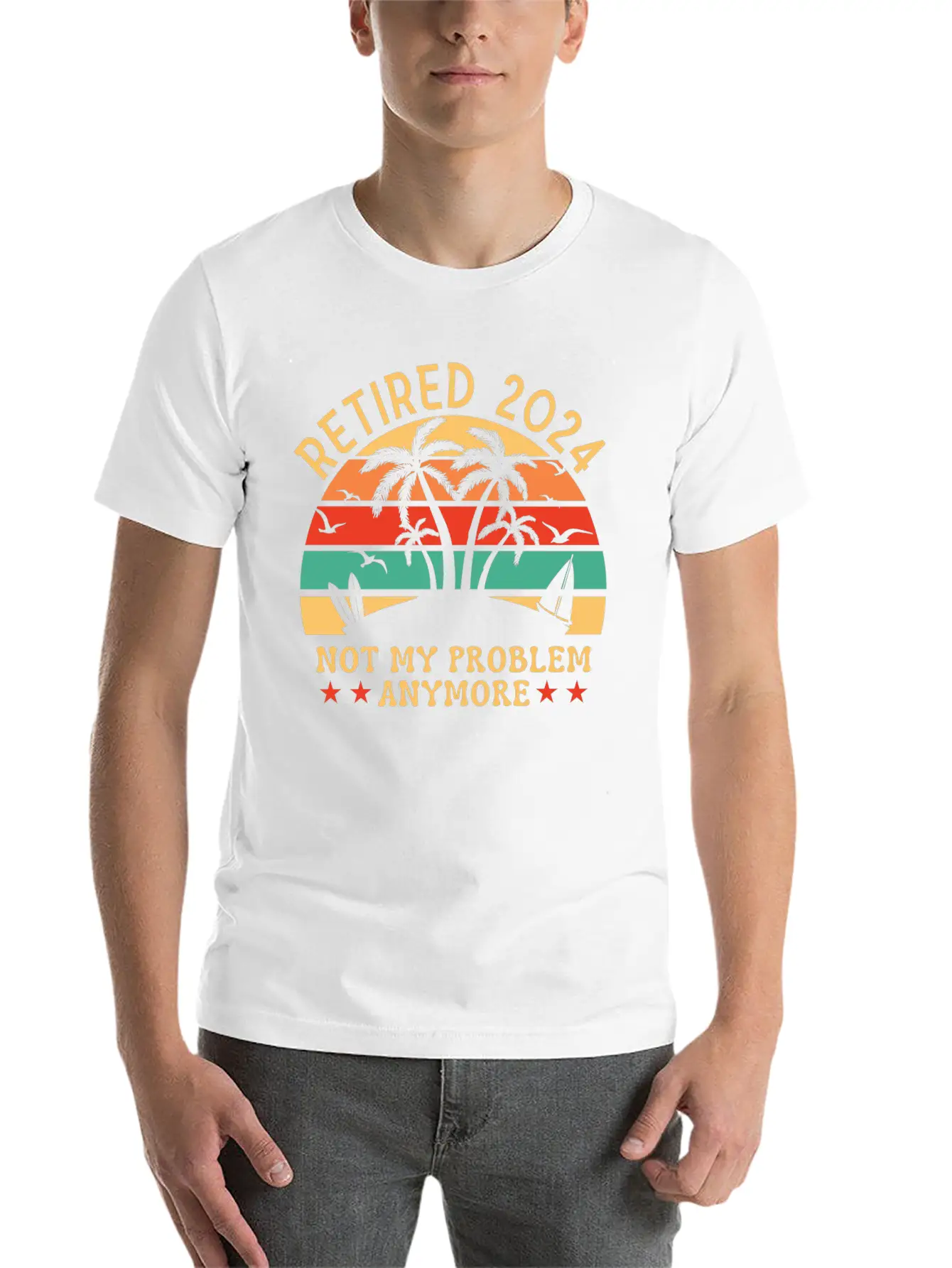 2024 Officially Retirement, Funny Retirement Simple Everyday Graphic Tee – Lightweight Summer Wear